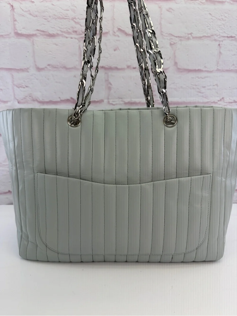 Chanel Mademoiselle Vertical Quilt Tote
